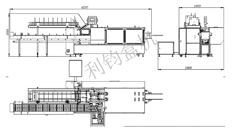 刀叉勺餐具裝盒機CAD尺寸圖